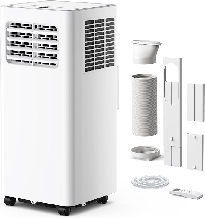 8,000 BTU Portable Air Conditioners, 4-in-1 Air Conditioner Portable Up to 350 Sq.Ft., Portable AC Unit with Cool, Fan