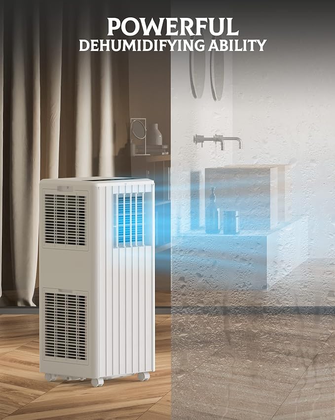 8,000 BTU Portable Air Conditioners Powerful AC Unit for Bedroom Room up to 350 sq.ft Drainage-free Standing Air Conditioner
