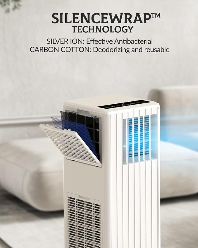 8,000 BTU Portable Air Conditioners Powerful AC Unit for Bedroom Room up to 350 sq.ft Drainage-free Standing Air Conditioner