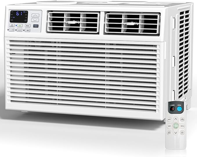 8,000 BTU Small Window Air Conditioner AC Unit Cools up to 350 Sq.Ft. with 7 Modes, Ultra-quiet Air Conditioner Window Unit