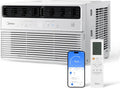 8,000 BTU Smart Inverter Window Air Conditioner with APP, Alexa Control, 115V AC Unit Cools up to 350 Sq. Ft, Quiet