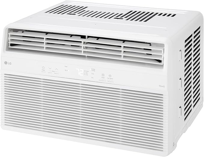 8,000 BTU Smart Window Air Conditioner with Dehumidifier, 115V, Window AC for Medium Rooms up to 350 Sq. Ft