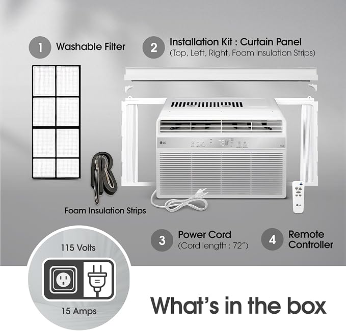 8,000 BTU Smart Window Air Conditioner with Dehumidifier, 115V, Window AC for Medium Rooms up to 350 Sq. Ft, alternate view 7