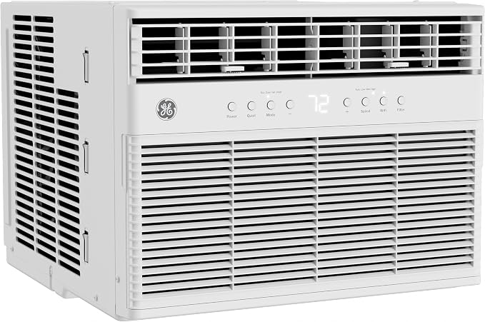 8,000 BTU Smart Window Air Conditioner with Heat Pump and Inverter for Rooms up to 350 sq ft, Compact AC Window Unit with