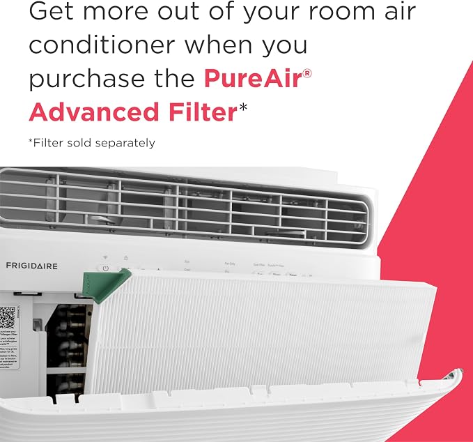 8,000 BTU Smart Window Air Conditioner with Wi-Fi, Cools Up to 350 Sq. Ft., Remote Control, Quiet Operation, Eco Mode, 3 Fan
