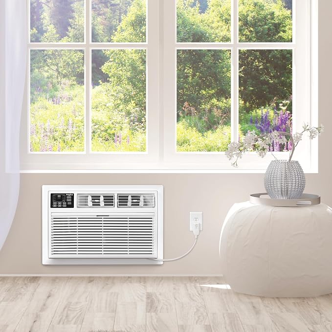 8,000 BTU Through the Wall Air Conditioner, 115V, Cools up to 350 Sq. Ft. for Living Room, Bedroom, Kitchen with Dehumidifier