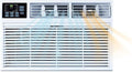 8,000 BTU Through-the-Wall Air Conditioner with Supplemental Heat, Dehumidifier and Remote Control, Wall AC Unit for
