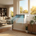 8,000 BTU U-Shaped Window Air Conditioner with Smart App & Remote, 6-in-1 Cooling, Cools Up to 400 Sq.Ft, Ultra Quiet, Energy