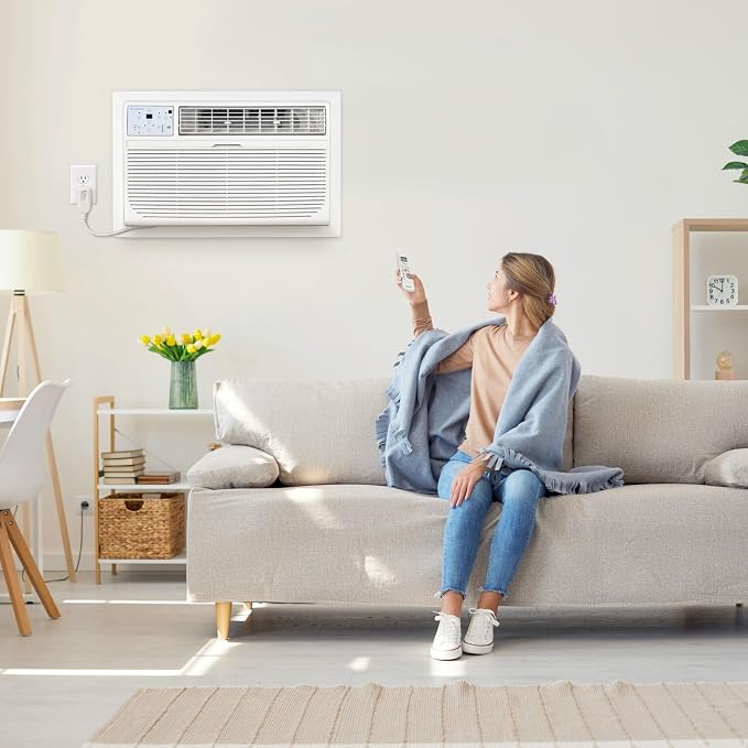 8,000 BTU Wall Mounted Air Conditioner with Supplemental Heat and Dehumidifier Function, 115V, alternate product view 2