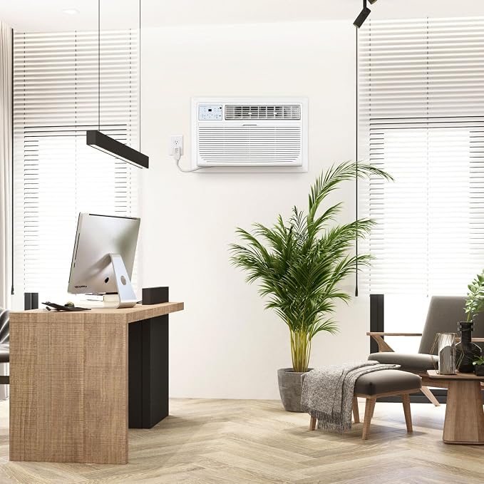 8,000 BTU Wall Mounted Air Conditioner with Supplemental Heat and Dehumidifier Function, 115V, alternate product view 3
