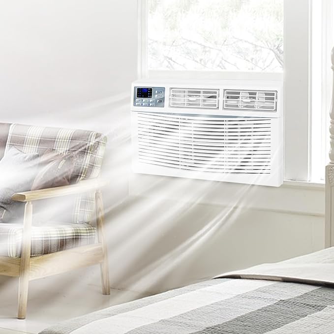 8,000 BTU WiFi Window Air Conditioner, Smart Window AC Unit with Remote, Energy Saving, Easy Install Kit, Cools up to 350