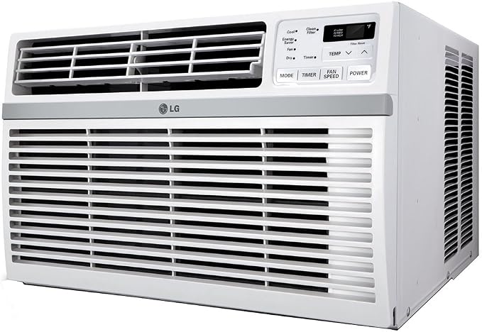 8,000 BTU Window Air Conditioner, 115V, Cools 340 Sq.Ft. for Bedroom, Living Room, Apartment, Quiet Operation, Electronic