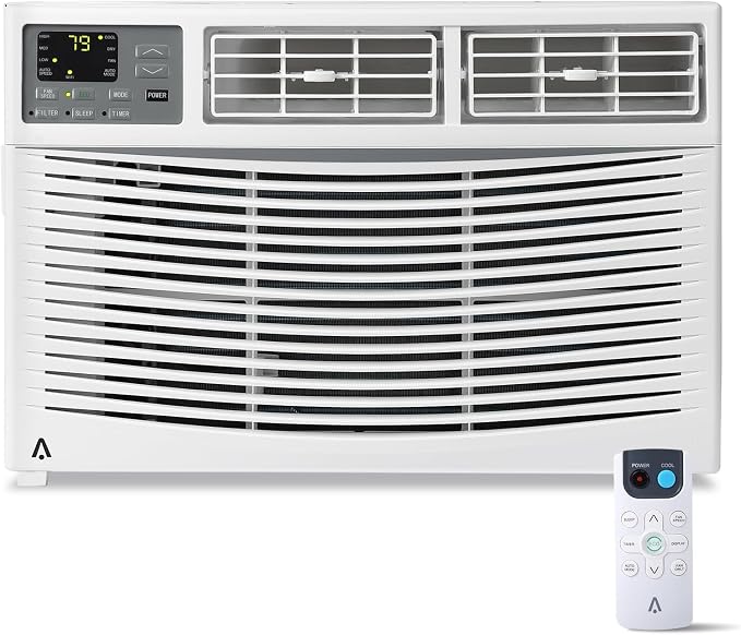 8,000 BTU Window Air Conditioner,AC Window Unit Cool up to 350 Sq. Ft w/Wifi Controls & 4 IN 1 Cooling, Dry, Fan,and Auto