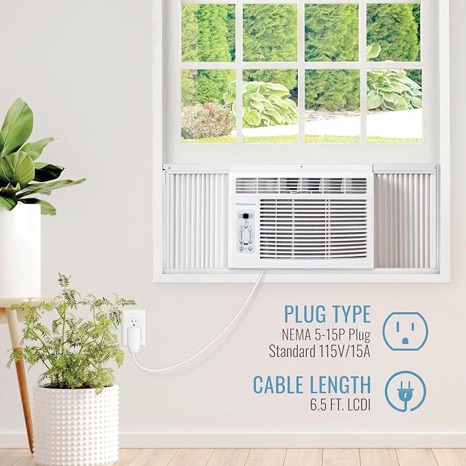 8,000 BTU Window Air Conditioner and Dehumidifier, Window Unit Air Conditioner for Apartment, Living Room, Bathroom