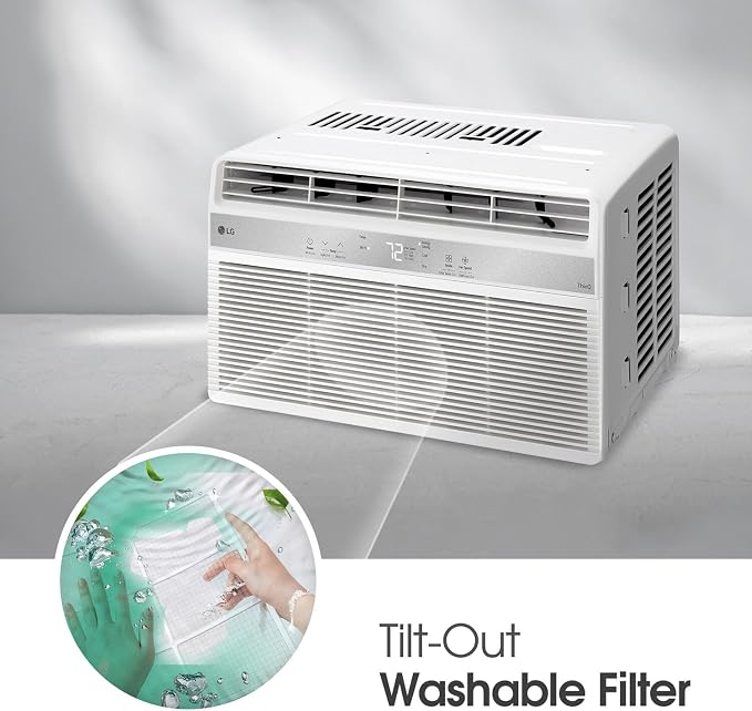 8,000 BTU Window Air Conditioner with Dehumidifier, 115V, Window AC for Medium Rooms up to 350 Sq. Ft. (25' x, alternate view
