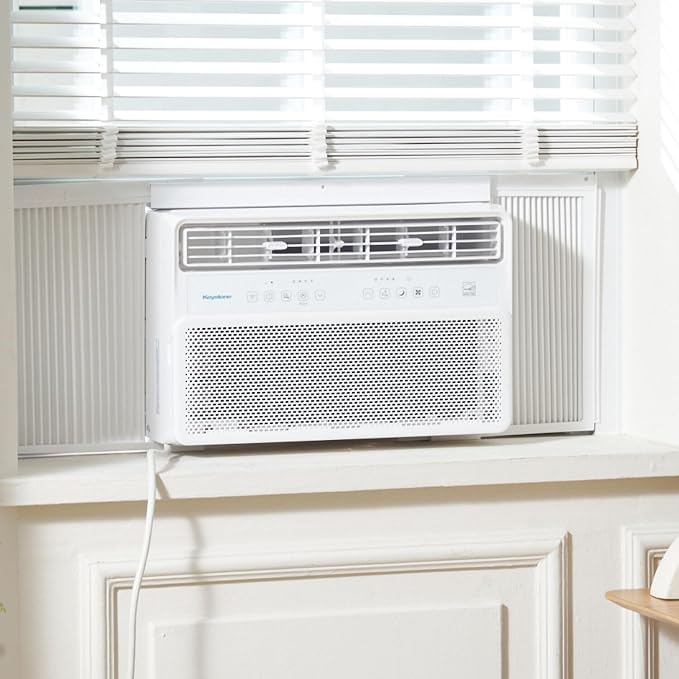 8,000 BTU Window Mounted Inverter Air Conditioner with Quiet, High Efficiency Operation and Remote, Window AC Unit for