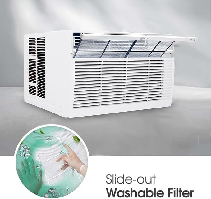8,000 Window Air Conditioner, 115V, 350 Sq.Ft. (14' x 25' Room Size), Quiet Operation, Electronic Control with Remote, 3