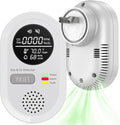8-in-1 Natural Gas Leak Detector & Carbon Monoxide Detectors - Monitor CO, Natural Gas, Temperature & Humidity HD Screen with