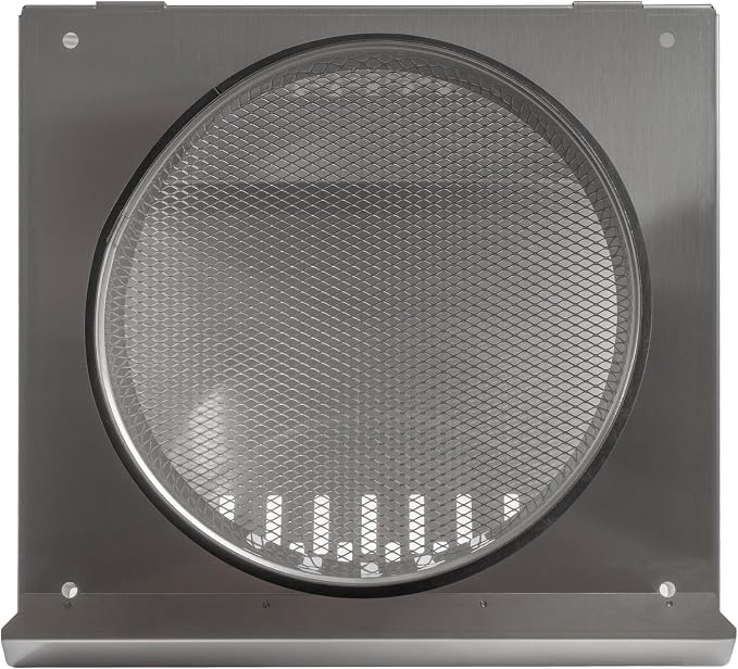 8" Inch Air Supply Vent Cover with Rubber Gasket - Stainless Steel - Robust Weatherproof Outdoor Air Intake Box, alternate