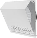 8" Inch Air Supply Vent Cover with Rubber Gasket - White Galvanized Steel - Robust and Weatherproof Outdoor Air