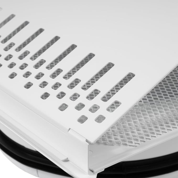 8" Inch Air Supply Vent Cover with Rubber Gasket - White Galvanized Steel - Robust and Weatherproof Outdoor Air, alternate