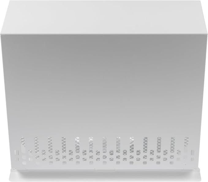 8" Inch Air Supply Vent Cover with Rubber Gasket - White Galvanized Steel - Robust and Weatherproof Outdoor Air, alternate