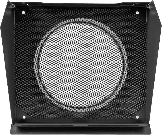 8" Inch Exhaust Vent Cover with Rubber Gasket - Graphite Black Galvanized Steel - Robust and Weatherproof Outdoor Air Exhaust