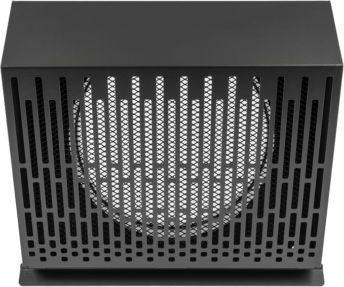 8" Inch Exhaust Vent Cover with Rubber Gasket - Graphite Black Galvanized Steel - Robust and Weatherproof Outdoor Air Exhaust