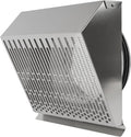 8" Inch Exhaust Vent Cover with Rubber Gasket - Stainless Steel - Robust Weatherproof Outdoor Air Exhaust Box - Duct or