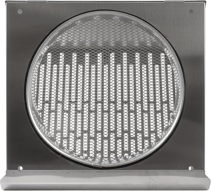 8" Inch Exhaust Vent Cover with Rubber Gasket - Stainless Steel - Robust Weatherproof Outdoor Air Exhaust Box - Duct or