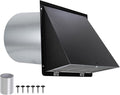 8 inch Hooded Wall Vent with Screen and Damper,Outdoor Wall Vent Cover Exhaust Vent Duct Cap,8" Exterior Vent Cover for