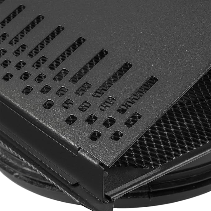 8" Inch Supply Vent Cover with Rubber Gasket - Graphite Black Galvanized Steel - Robust and Weatherproof Outdoor, alternate