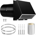 8 Inch Wall Vent Cap Hood Wall Microwanve Exhaust Vent Cover Cap for Kitchen Exhaust Range Dryer Bathroom Fan HVAC Duct Hood