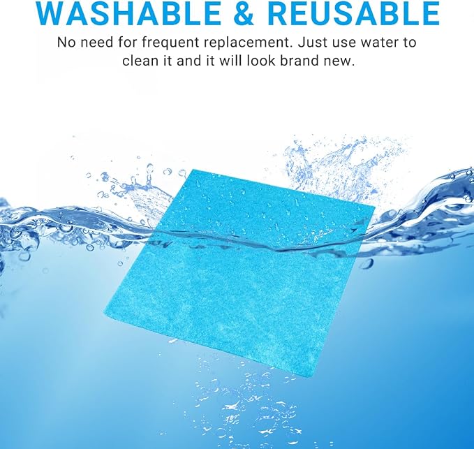 8 Pack 25-1217 Reusable Dry Filter Replacement for Stanley 1-6 Gallon Wet/Dry Vacuum, with 3 Retaining Bands, alternate
