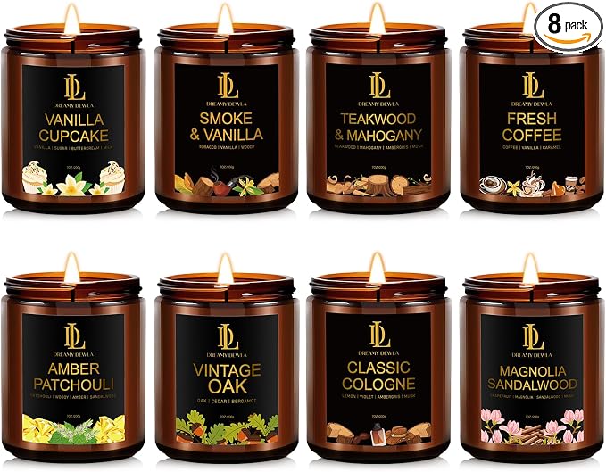 8 Pack Candles for Home Scented, Scented Candles Gifts Set for Women Men, 56 oz Soy Candle Set, product image