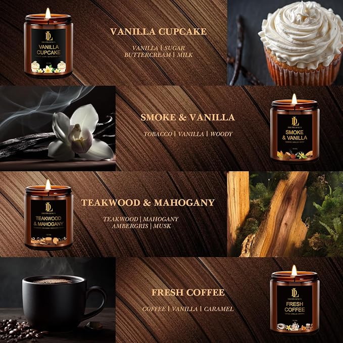 8 Pack Candles for Home Scented, Scented Candles Gifts Set for Women Men, 56 oz Soy Candle Set, alternate product view 2