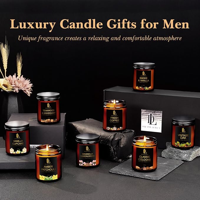 8 Pack Candles for Home Scented, Scented Candles Gifts Set for Women Men, 56 oz Soy Candle Set, alternate product view 4