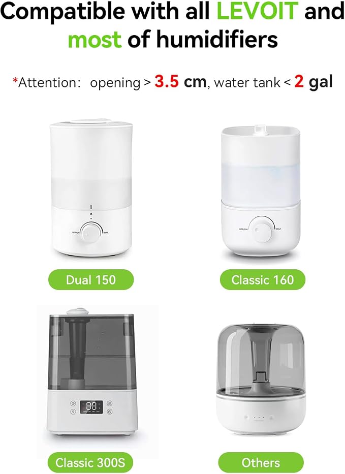 8 Pack Demineralization Cartridge Compatible with All Top Fill Humidifiers, Humidifier Water Cleaners, Efficiently