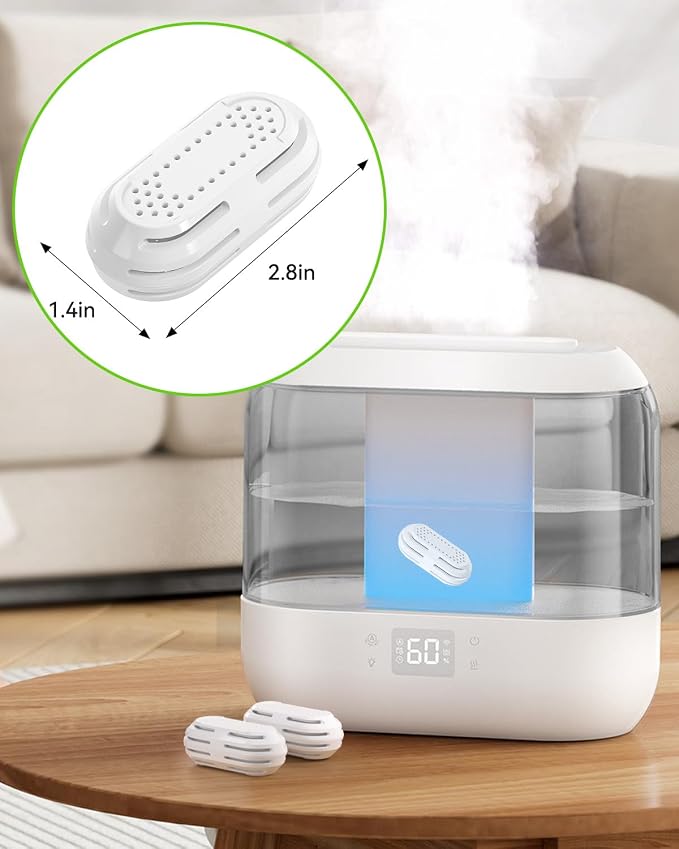 8 Pack Demineralization Cartridge Compatible with All Top Fill Humidifiers, Humidifier Water Cleaners, Efficiently