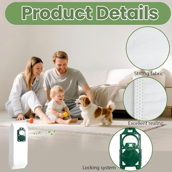 8 Pack Replacement HEPA RLH-6 Vacuum Bags for Supralite R10S, R10P, R10CV, R10D, R10O, R10SAND, R17,AND Upright
