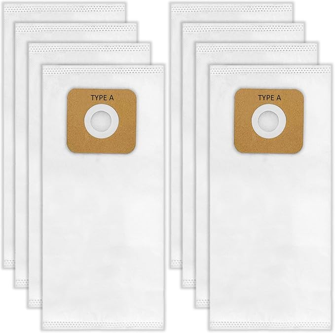 8 Pack Type A HEPA Vacuum Bags Compatible with Most Vibrance, 2000/4000, R-Series & Simplicity Symmetry, S20EZM