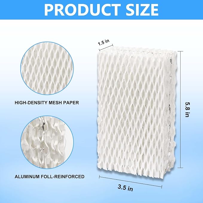 8 Pack Wf813 Eqwf813 Humidifier Filters Compatible with Equate Eqwf813 Eq-2119-Ul Relion RCM-832 RCM-832N ProCare PCCM-832N