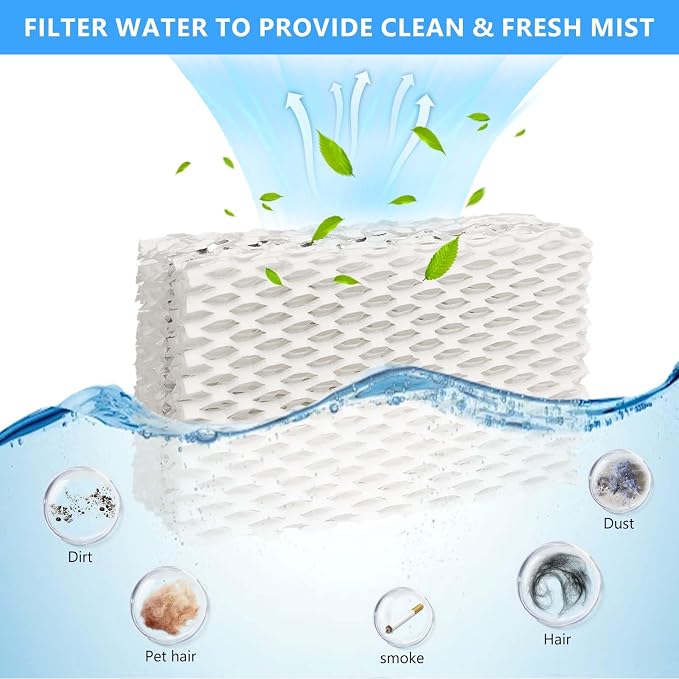 8 Pack Wf813 Eqwf813 Humidifier Filters Compatible with Equate Eqwf813 Eq-2119-Ul Relion RCM-832 RCM-832N ProCare PCCM-832N