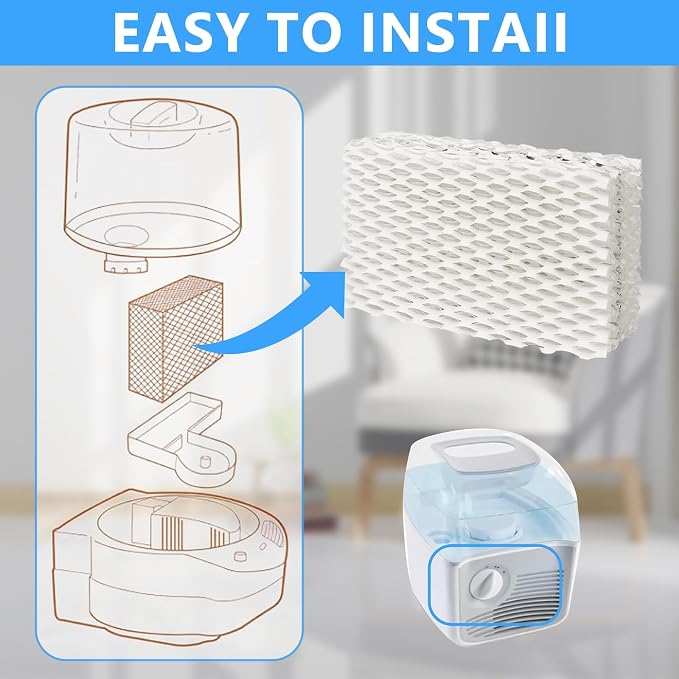 8 Pack Wf813 Eqwf813 Humidifier Filters Compatible with Equate Eqwf813 Eq-2119-Ul Relion RCM-832 RCM-832N ProCare PCCM-832N