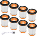 8 Pack WV201 Fiter Replacement for Shark Wandvac Handheld Cordless Vacuum WV200, WV251, WV250, WV205, WV221, WV201, WV203