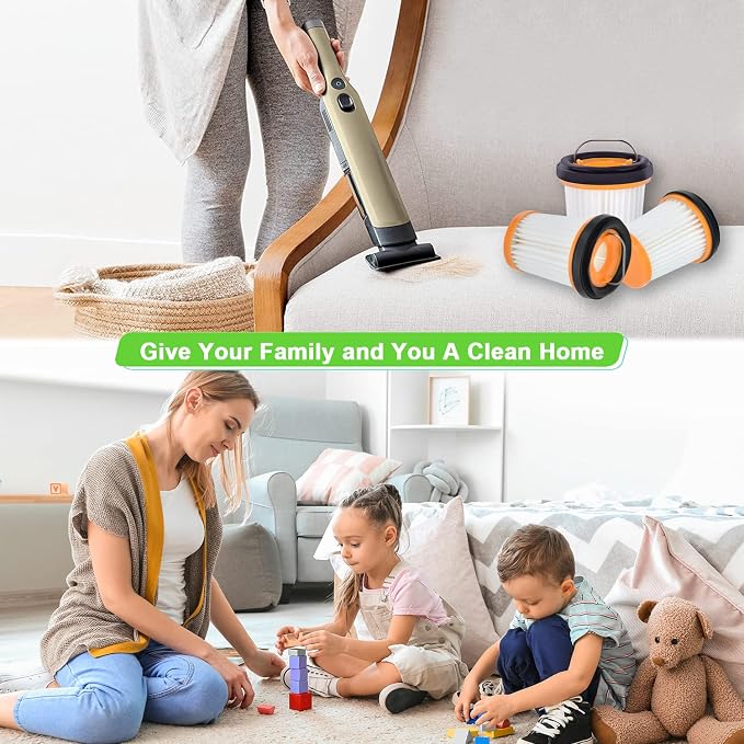 8 Pack WV201 Fiter Replacement for Shark Wandvac Handheld Cordless Vacuum WV200, WV251, WV250, WV205, WV221, WV201, WV203