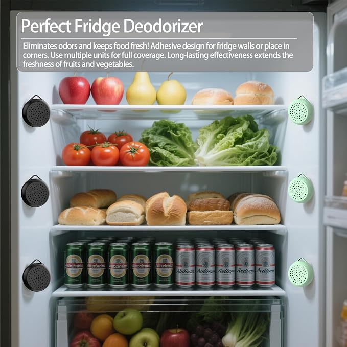 8 Packk Compact Fragrance-Free Odor Eliminator - Closet Freshener, Shoe Cabinet Deodorizer, Shoe Deodorizer, Refrigerator