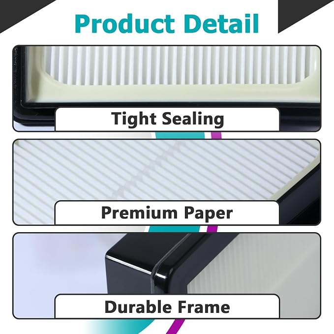 8 Packs 107315 HEPA Filter Replacement Compatible with Coach Pro 10 SC Pro 6 GoFree Flex Pro and ProVac FS 6