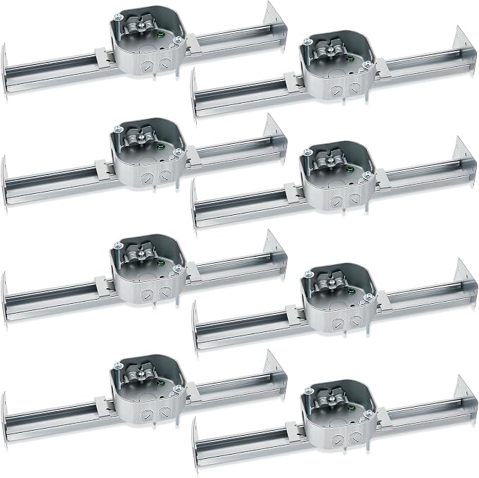 8 Pcs Adjustable Fan Electrical Box Brace for Ceiling Fans and Light Fixtures Ceiling Fan Mounting Bracket, 14.2 Inches in