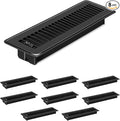 8 PCS Floor Vents Floor Registers 2x10 inch, Heavy Duty Metal Heat Air Vent Covers 2 X 10 with Rust Proof Finish for Home